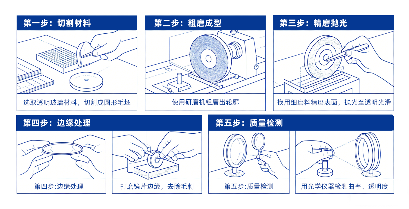 光学镜片制作过程图